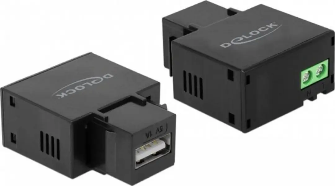 Delock USB A Terminal Vrouwelijk - Zwart