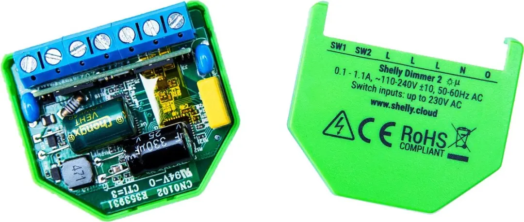 Shelly Dimmer 2 - 220W Groene Binnenverlichtingscontroller - afbeelding 6 van 6