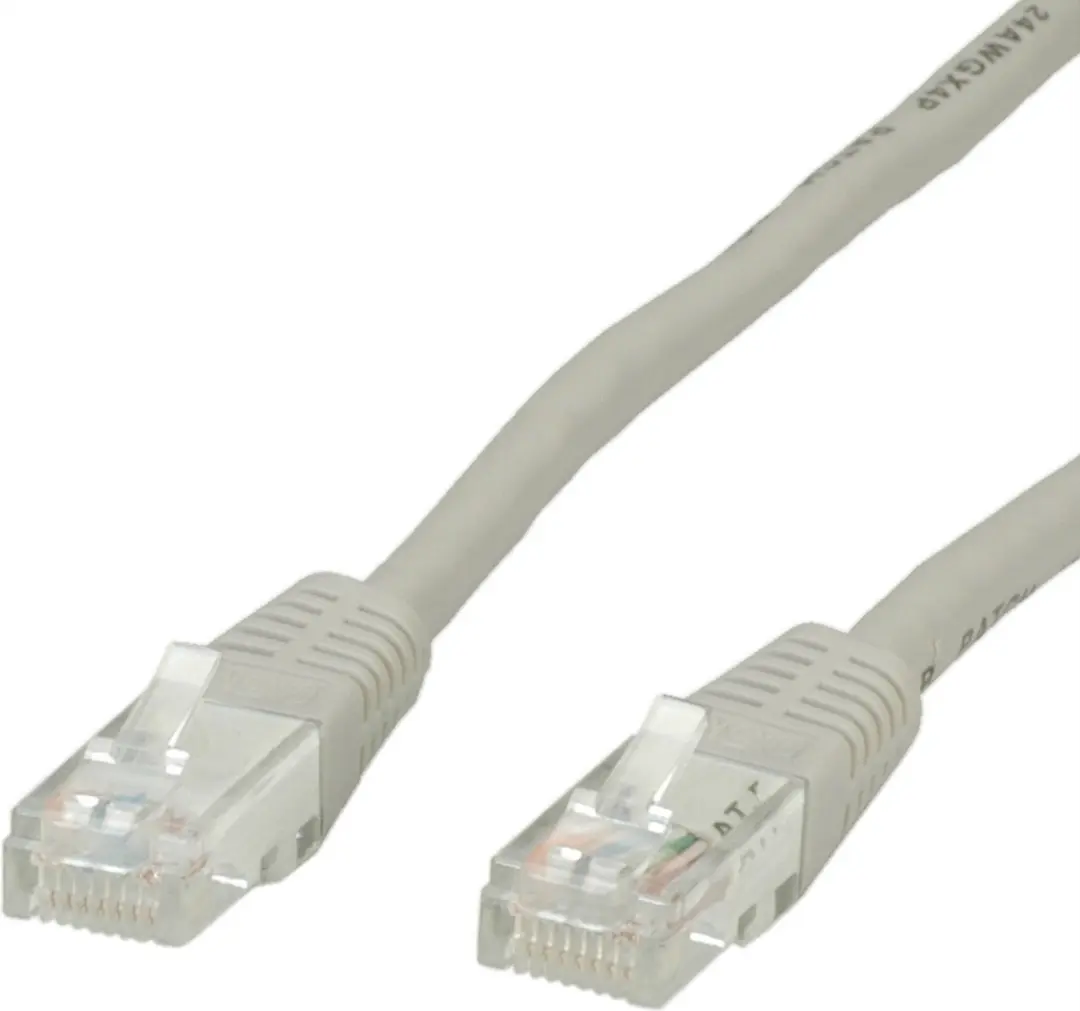VALUE Patchkabel Cat.6 UTP (Class E), grijs, 5 m