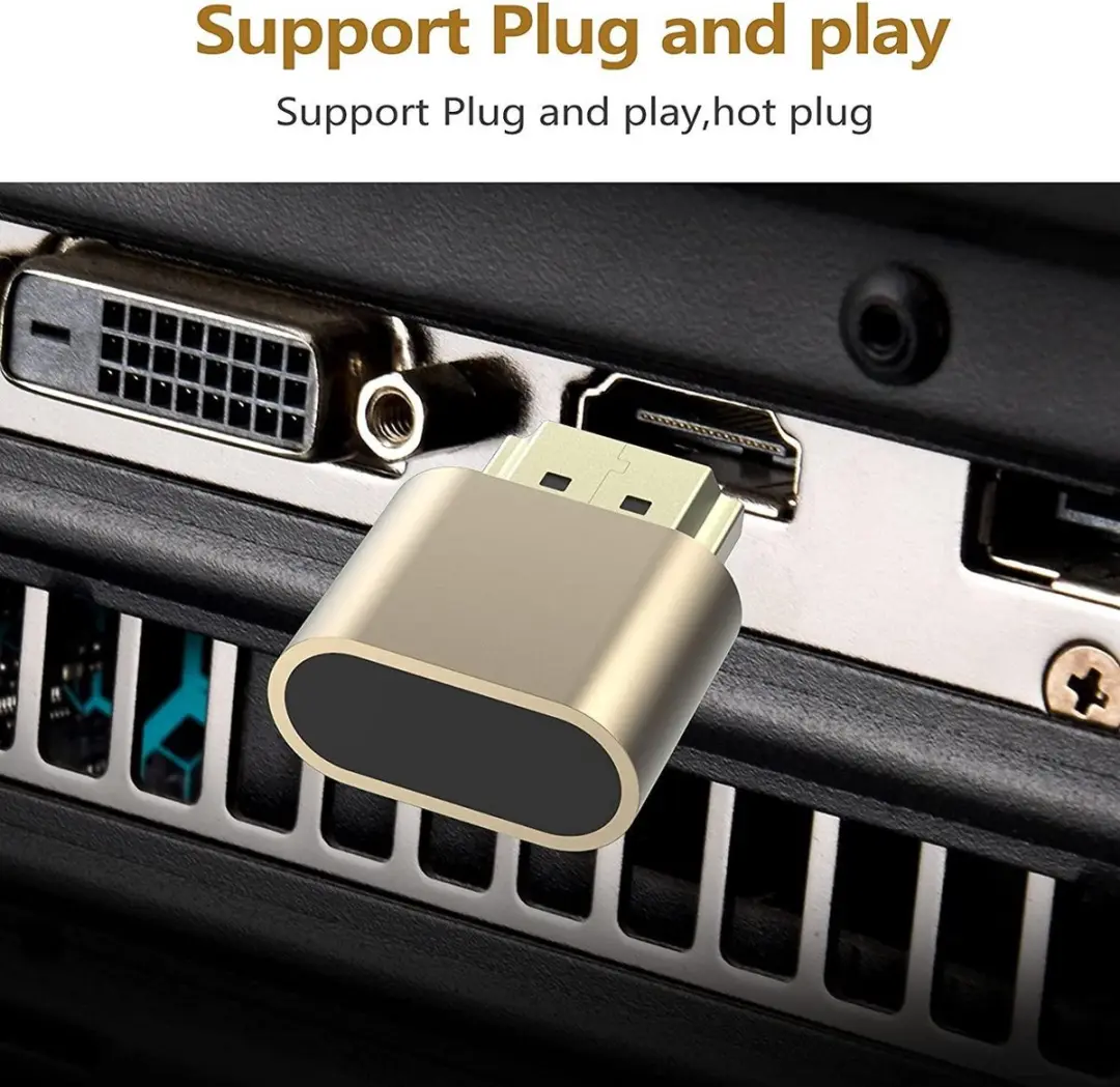 NÖRDIC HDMI-EMU Dummy Plug - HDMI 4K - Goud