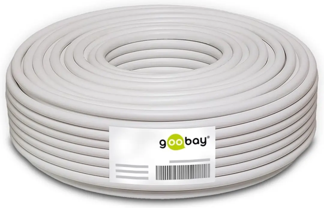 Luidsprekerkabel CCA 2 x 0,75mm2 - Wit - 50 meter
