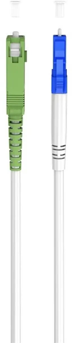 LC/UPC - SC/APC Simplex FTTH kabel | OS2 | wit | LSZH | 20 meter