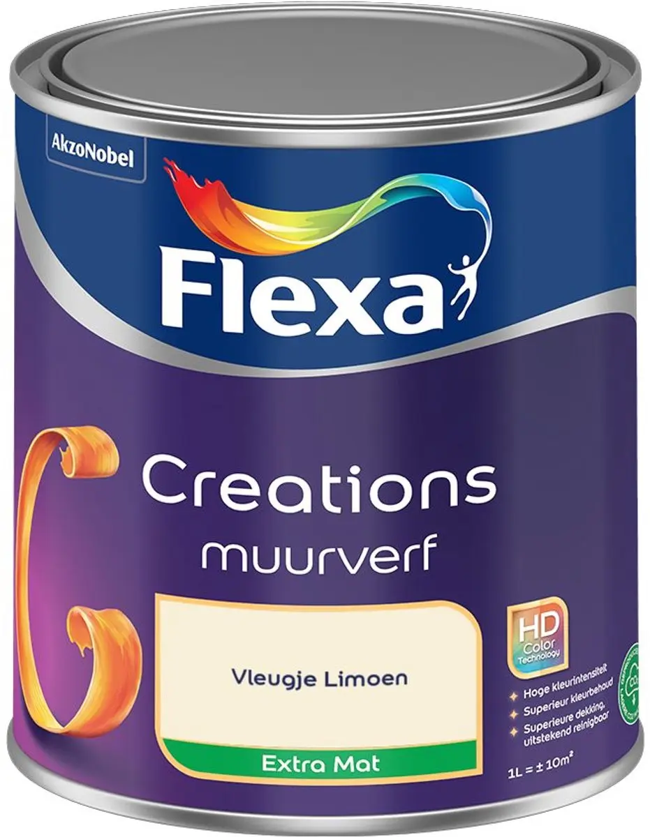 Flexa Creations Muurverf Extra Mat Vleugje Limoen 1L
