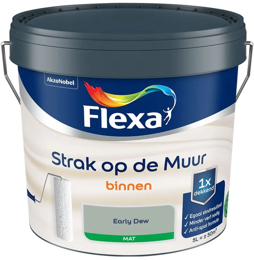 Flexa Strak Op De Muur Binnenmat Early Dew Mengverf 5L