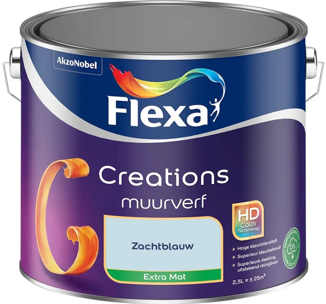 Flexa Creations Muurverf Extra Mat Zachtblauw 2,5L
