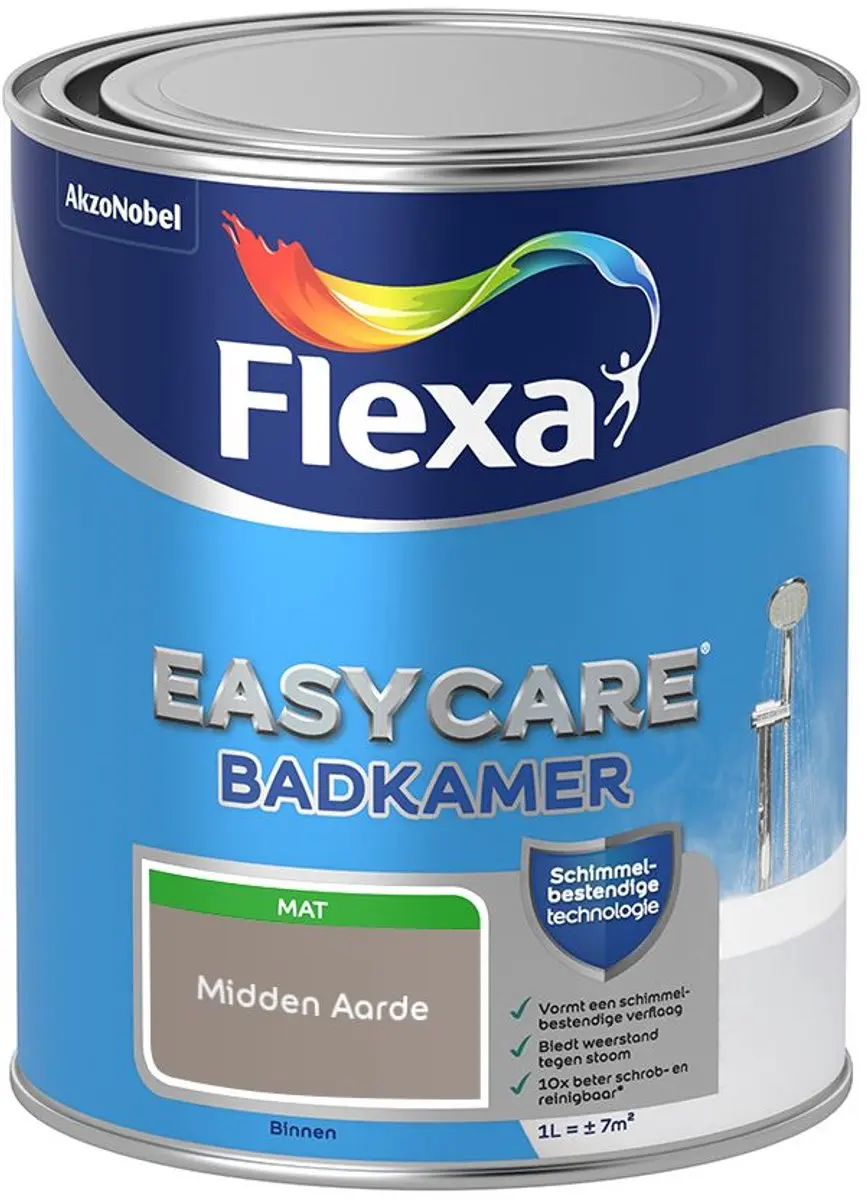 Flexa Easycare Badkamerverf Midden Aarde 1L