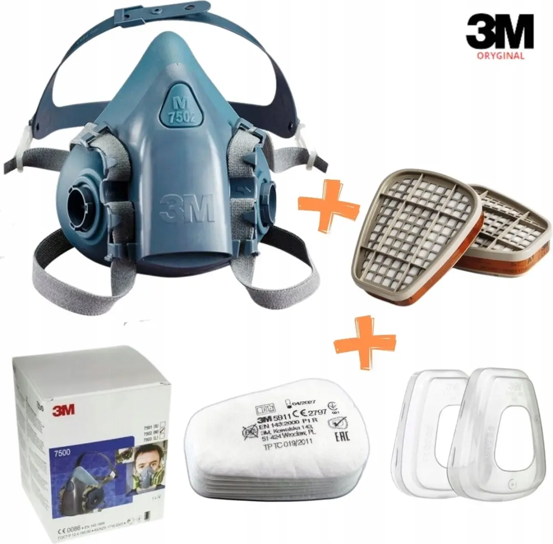 3M 7502 Halfgelaatsmasker M