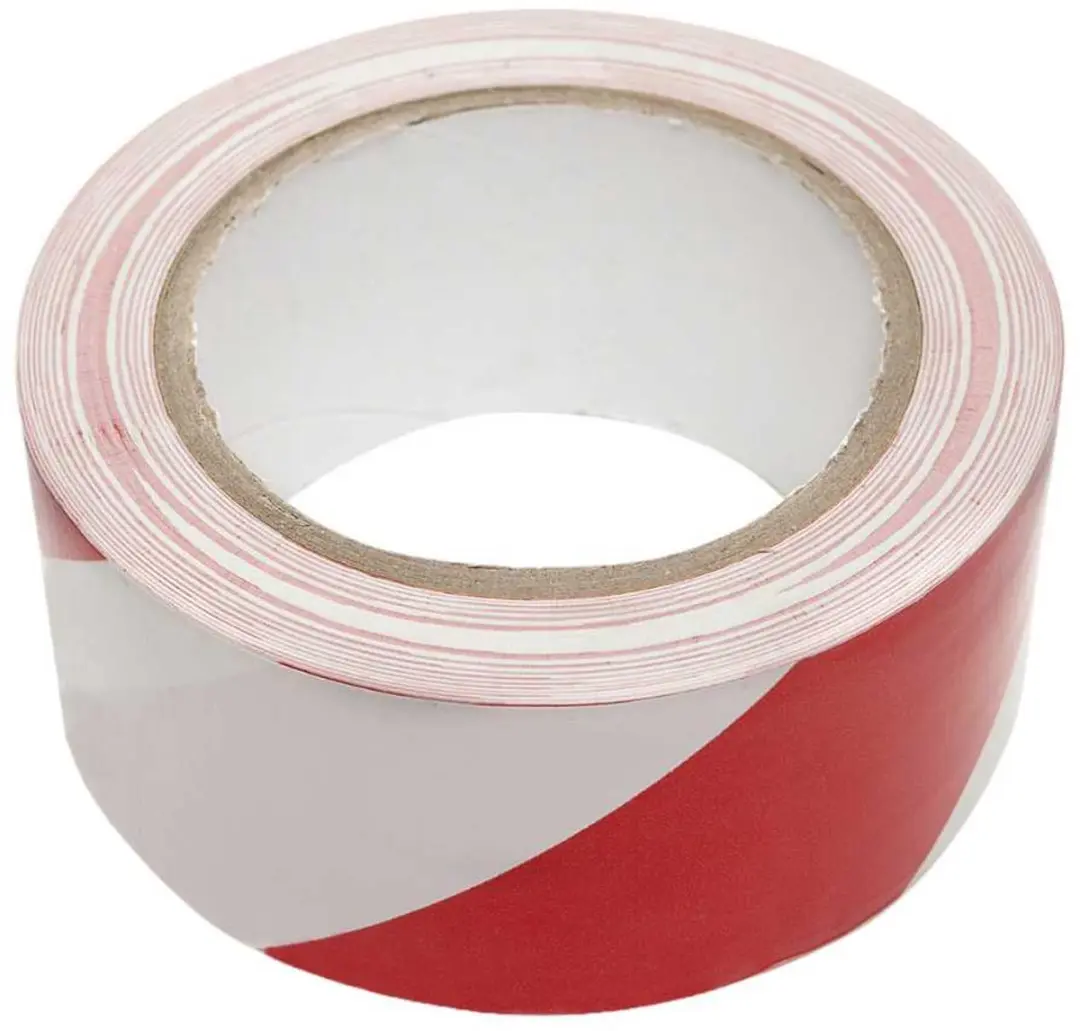 Deltafix Vloermarkeringstape 33m x 50mm Rood/Wit - 3 Stuks