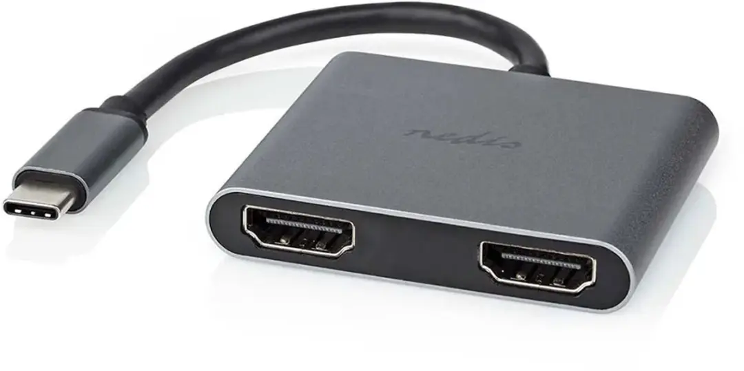 Nedis CCGP64670BK01 USB Multi-Port Adapter - USB-C naar 2x HDMI - 0,1m - Zwart