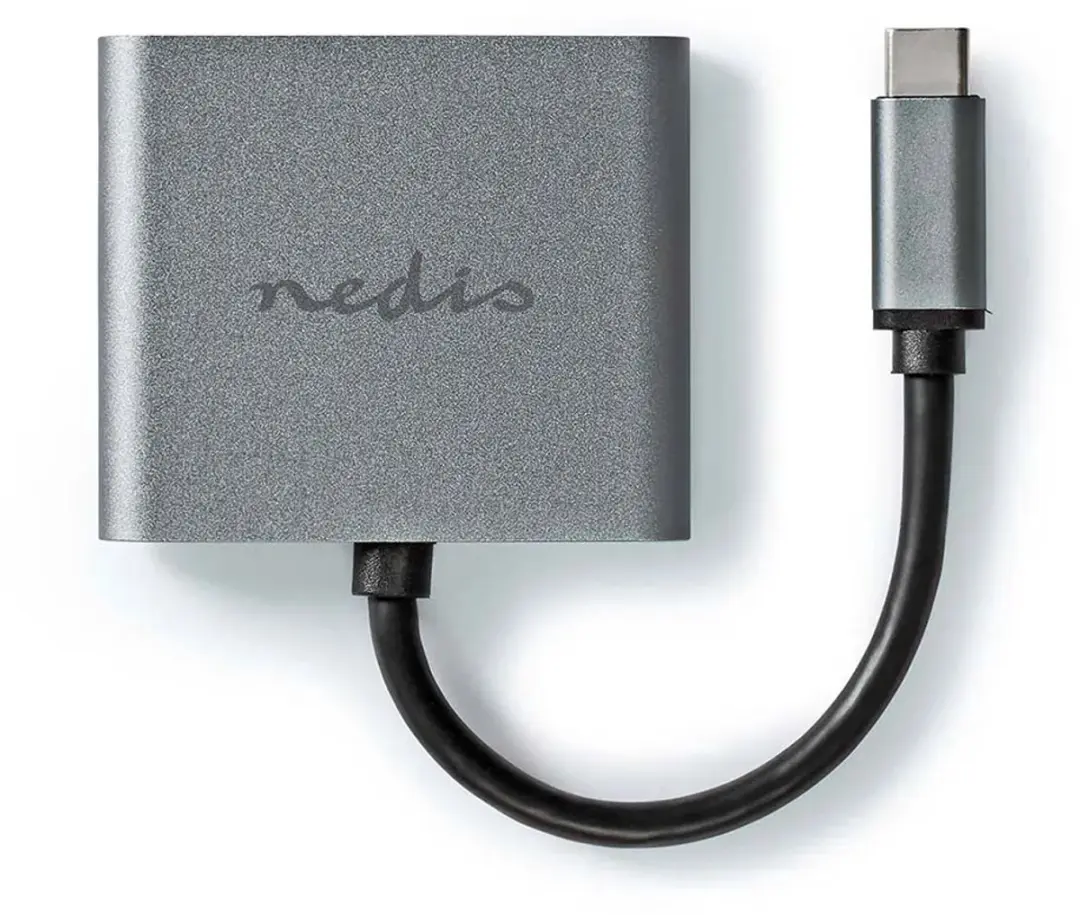 Nedis CCGP64670BK01 USB Multi-Port Adapter - USB-C naar 2x HDMI - 0,1m - Zwart