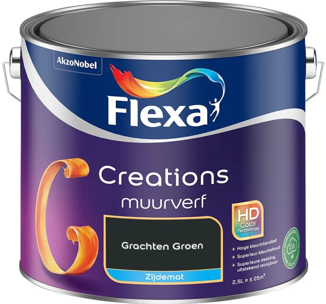 Flexa Creations Muurverf Zijdemat Grachten Groen 2,5L