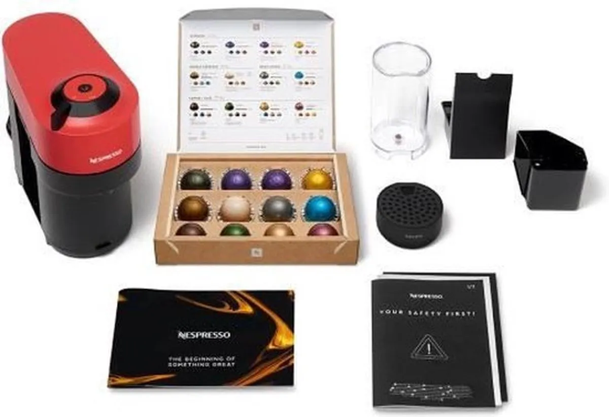 Krups Nespresso Vertuo Pop Koffiepadmachine 0,56L - 1260W - 4 Kopjes - Rood