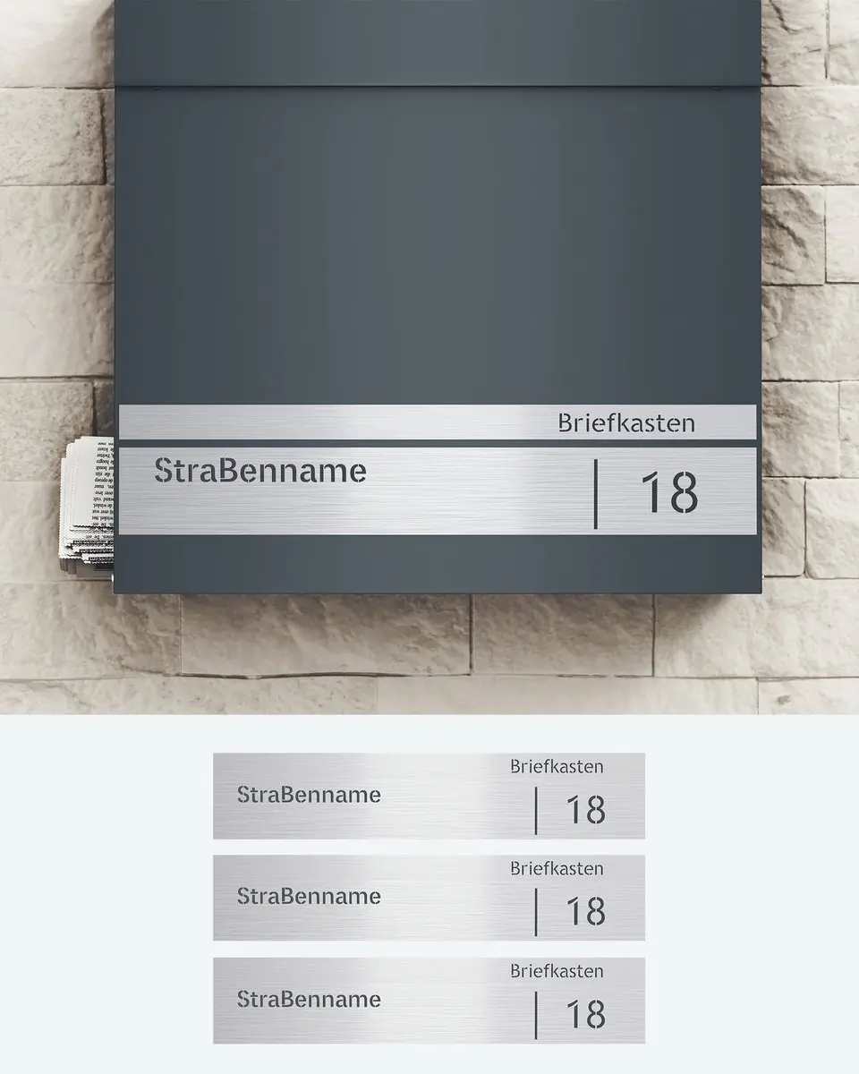 Songmics Brievenbus Gepersonaliseerd GMB090G01 - Grijs