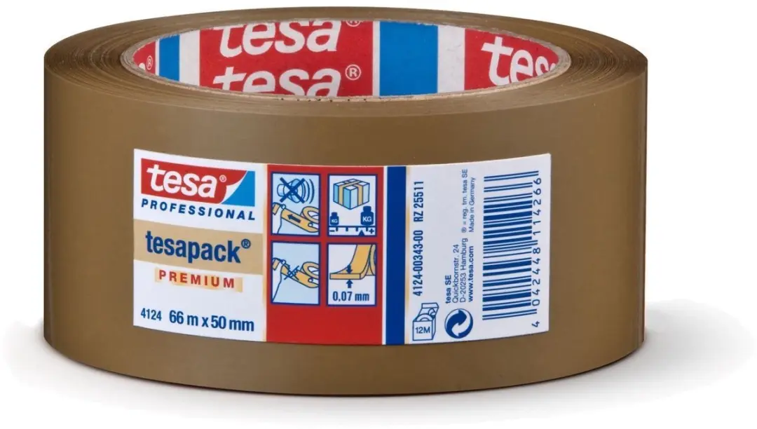 Tesa Verpakkingstape 4124 Transparant