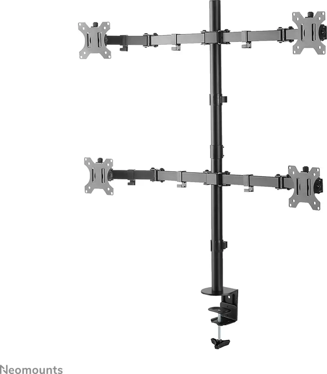 Neomounts FPMA-D550D4BLACK Monitorarm 4x 13-27" - 0-6kg/scherm - Zwart