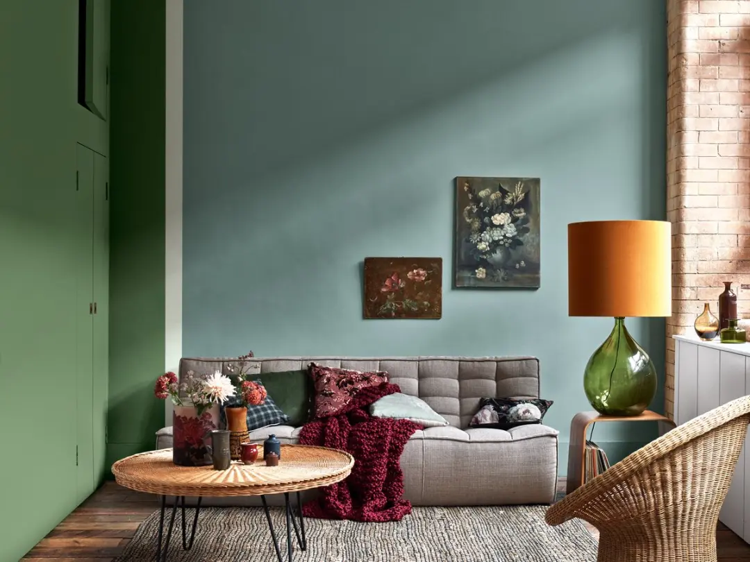 Flexa Strak Op De Muur Binnen Mat Greyed Green Mengverf 2,5L