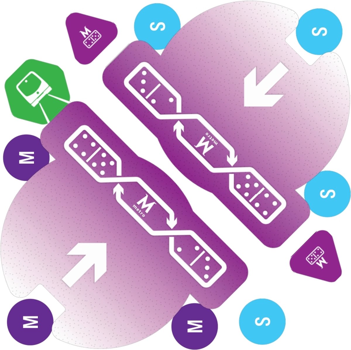 Tactic Metro Domino: New York Edition – Bordspel – Luxe Uitvoering – Strategisch Dominospel met Stations en Metrofiches – Vanaf 10 Jaar – 2 tot 4 Spelers