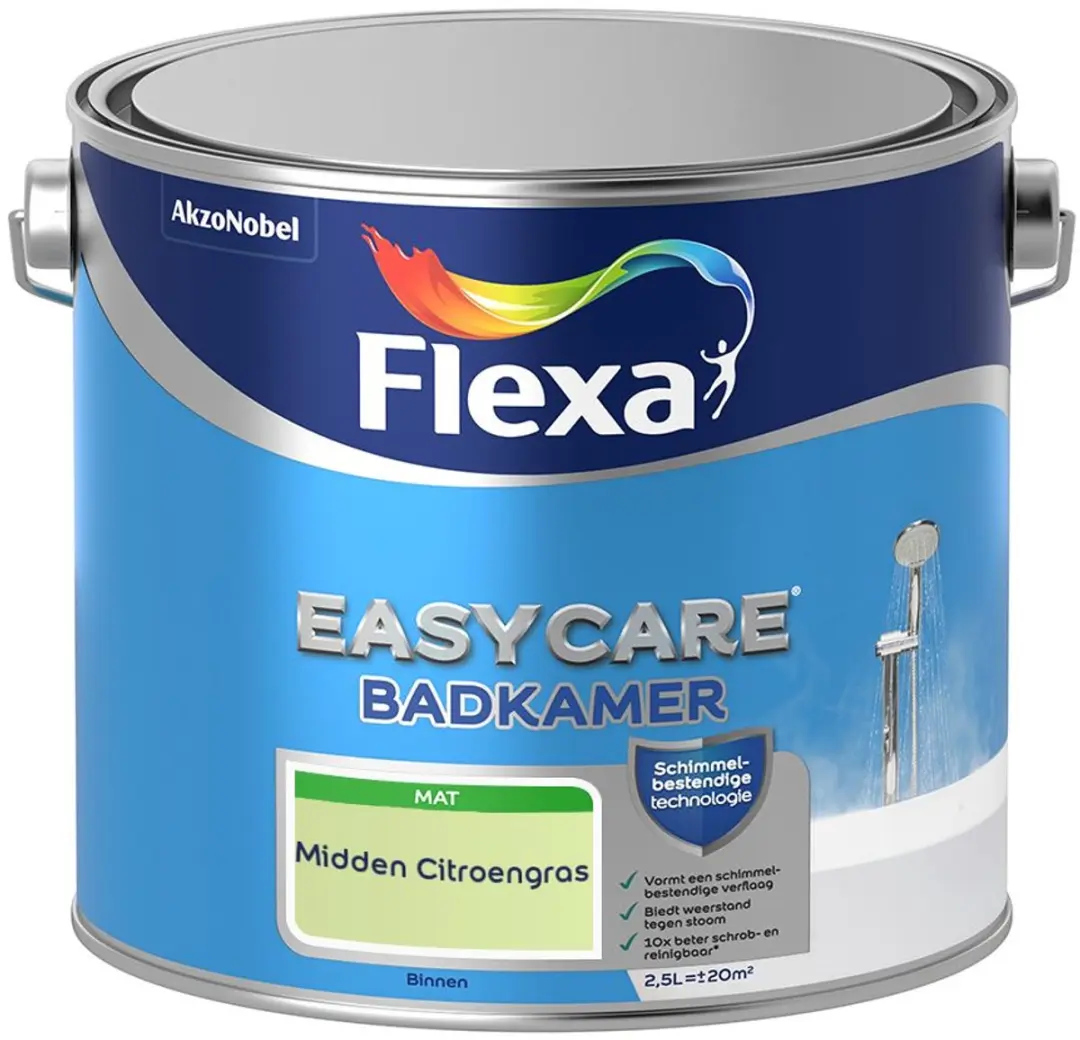 Flexa Easycare Badkamer Midden Citroengras Mengverf 2,5L