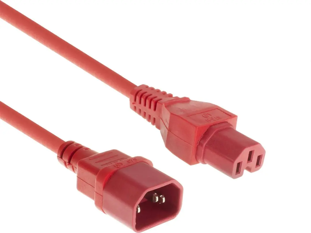 ACT AK5336 Netsnoer C14-C15 - 5m - Rood