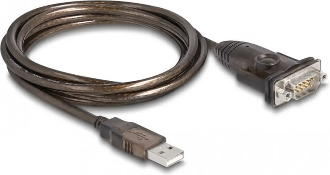 Delock USB 2.0 naar RS-232 Adapter 9-pin - 1.5m - Zwart