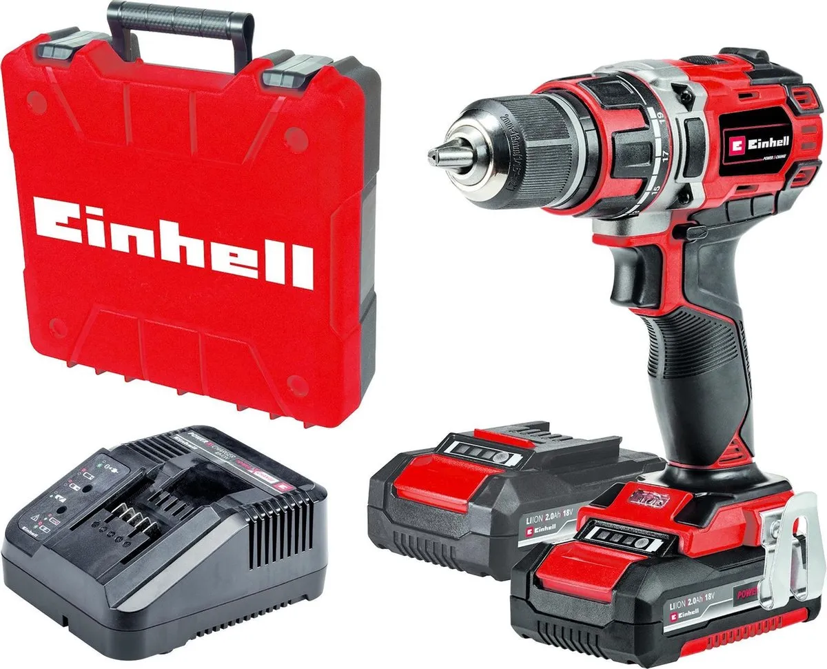 Einhell Accu Boor-/Schroefmachine TP-CD 18/50 Li BL Kit - 18V - 50Nm - 2x 2.0Ah