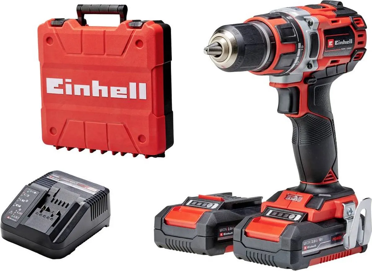 Einhell Accu Boor-/Schroefmachine TP-CD 18/50 Li BL Kit - 18V - 50Nm - 2x 2.0Ah