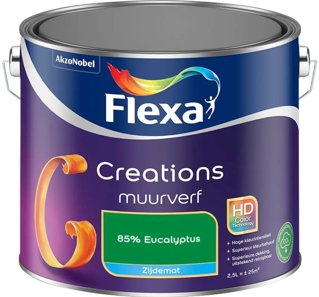 Flexa Creations Muurverf Zijdemat 85% Eucalyptus 2,5L