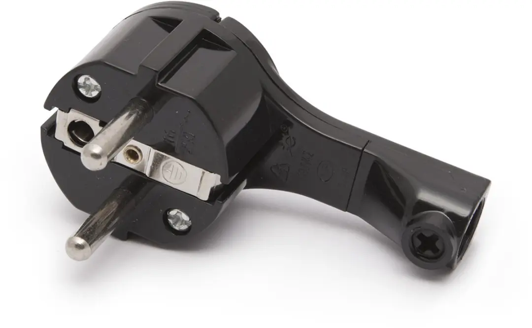 Delight Haakse Inline Stekker 90° 05950BK - Zwart