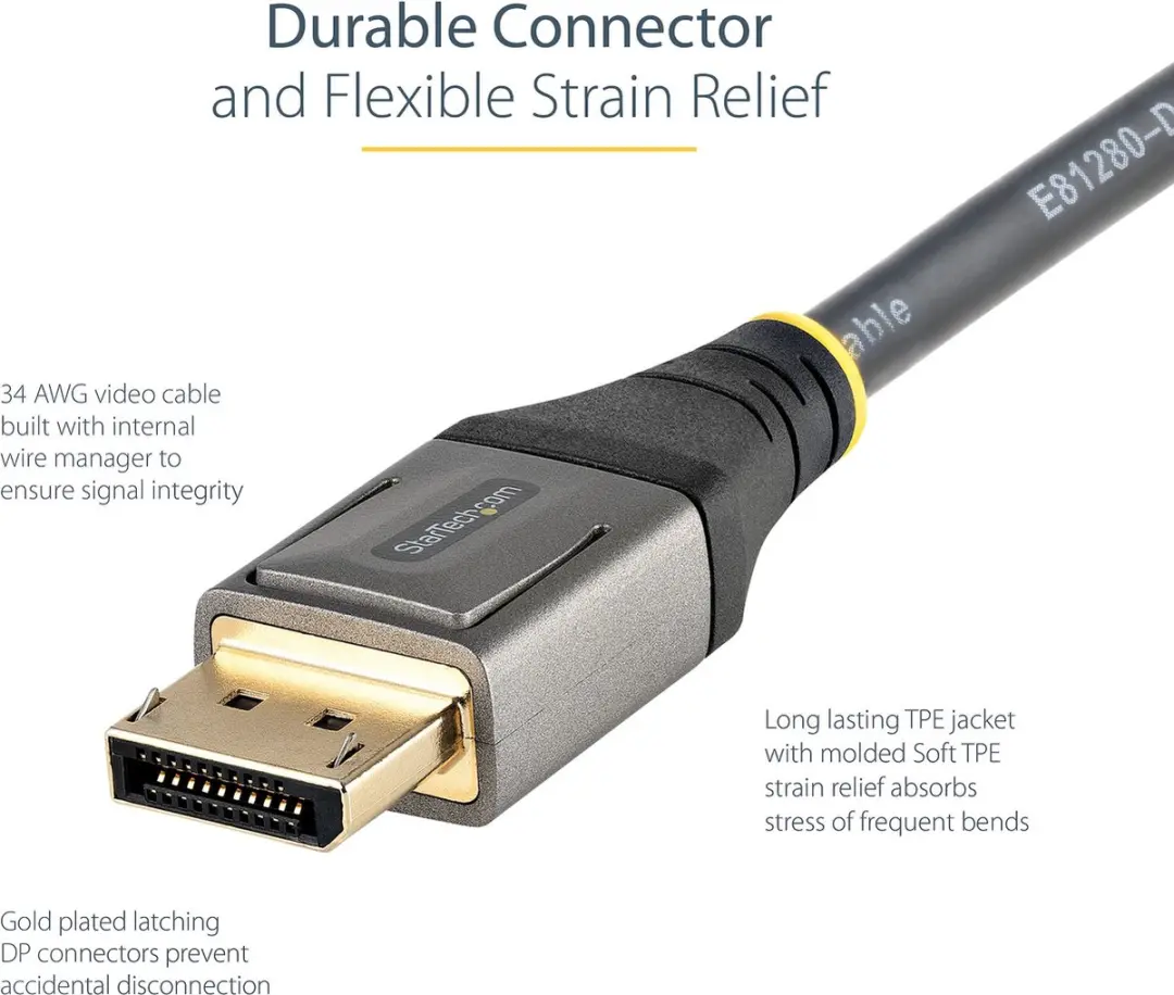 Startech VESA DisplayPort 1.4 Kabel 3m - 8K 60Hz - Zwart