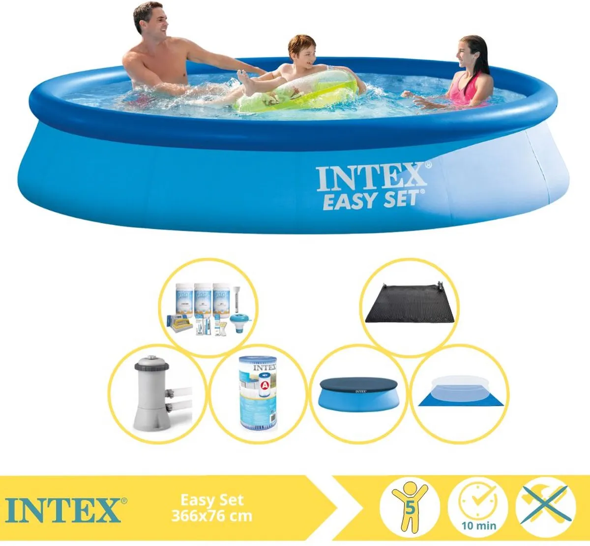 Intex Easy Set 28130NP Opblaaszwembad 366x76cm