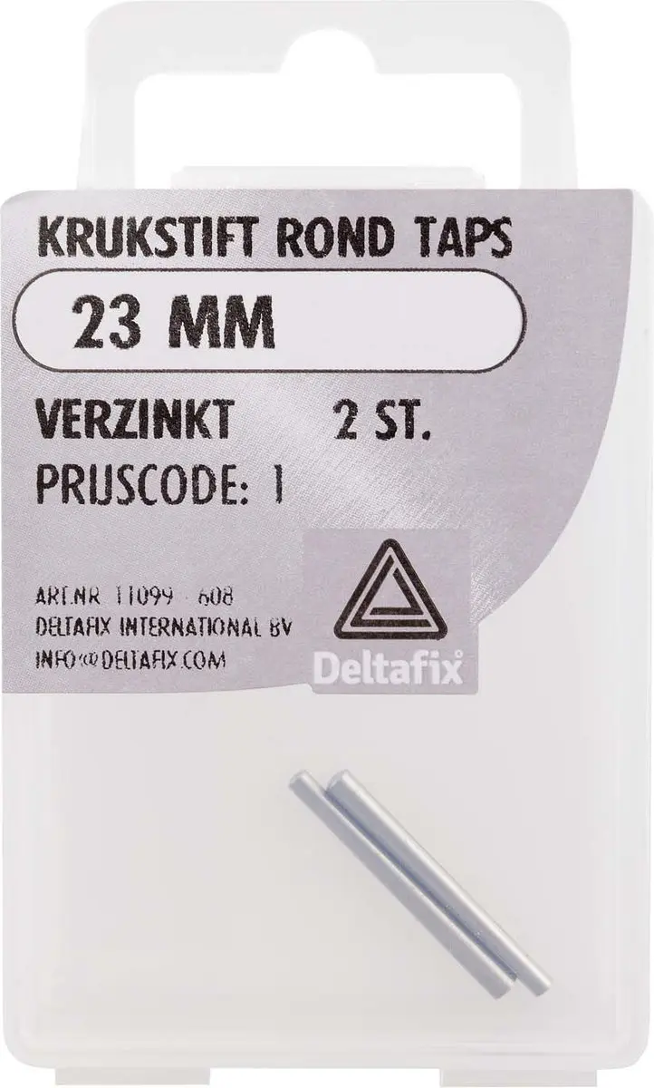 Deltafix Krukstift Rond Taps Verzinkt 23mm - 2 Stuks