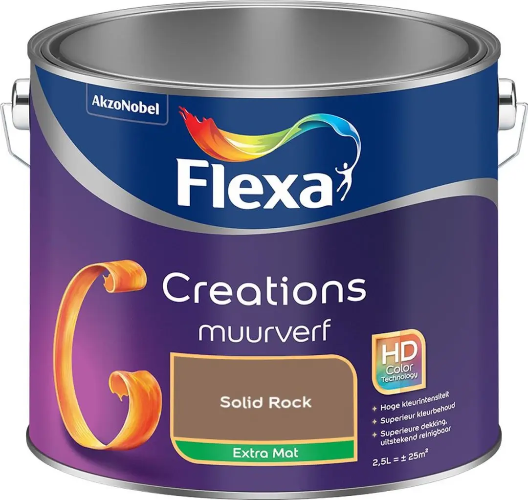 Flexa Creations Muurverf Extra Mat Solid Rock 2,5L