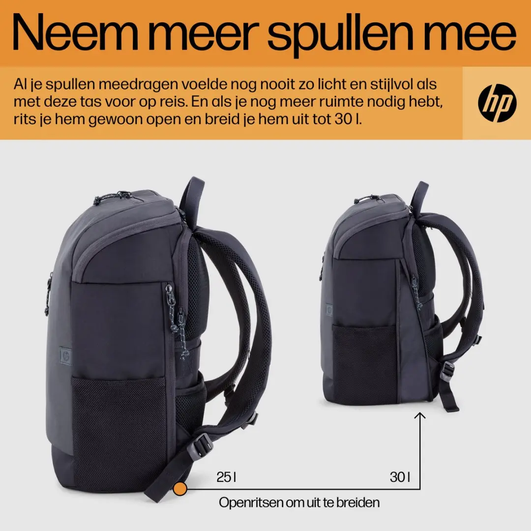 HP Travel 25L Laptoprugzak 15,6" - 25 Liter - Grijs