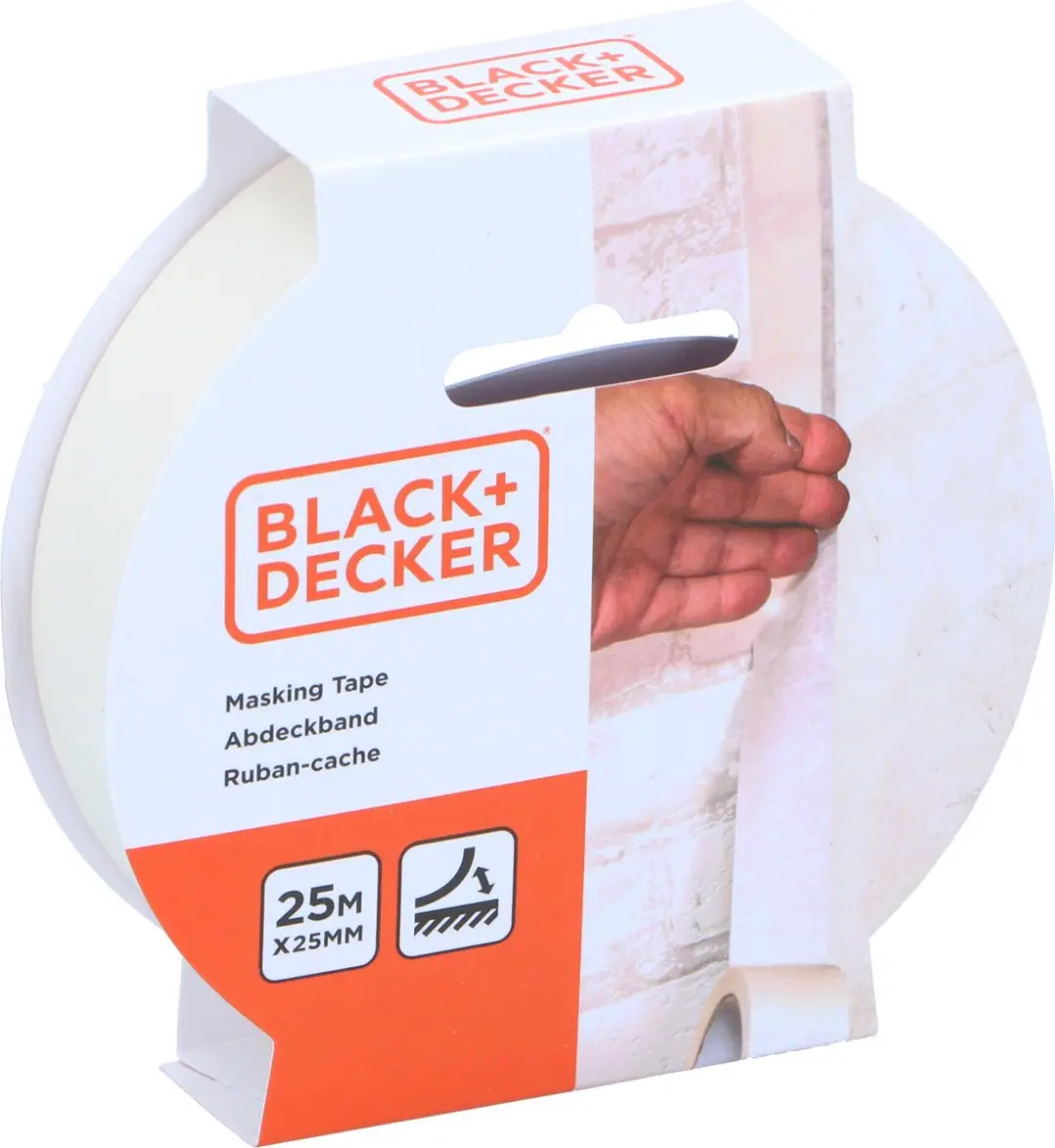 BLACK+DECKER Afplaktape Wit 25mm x 25m