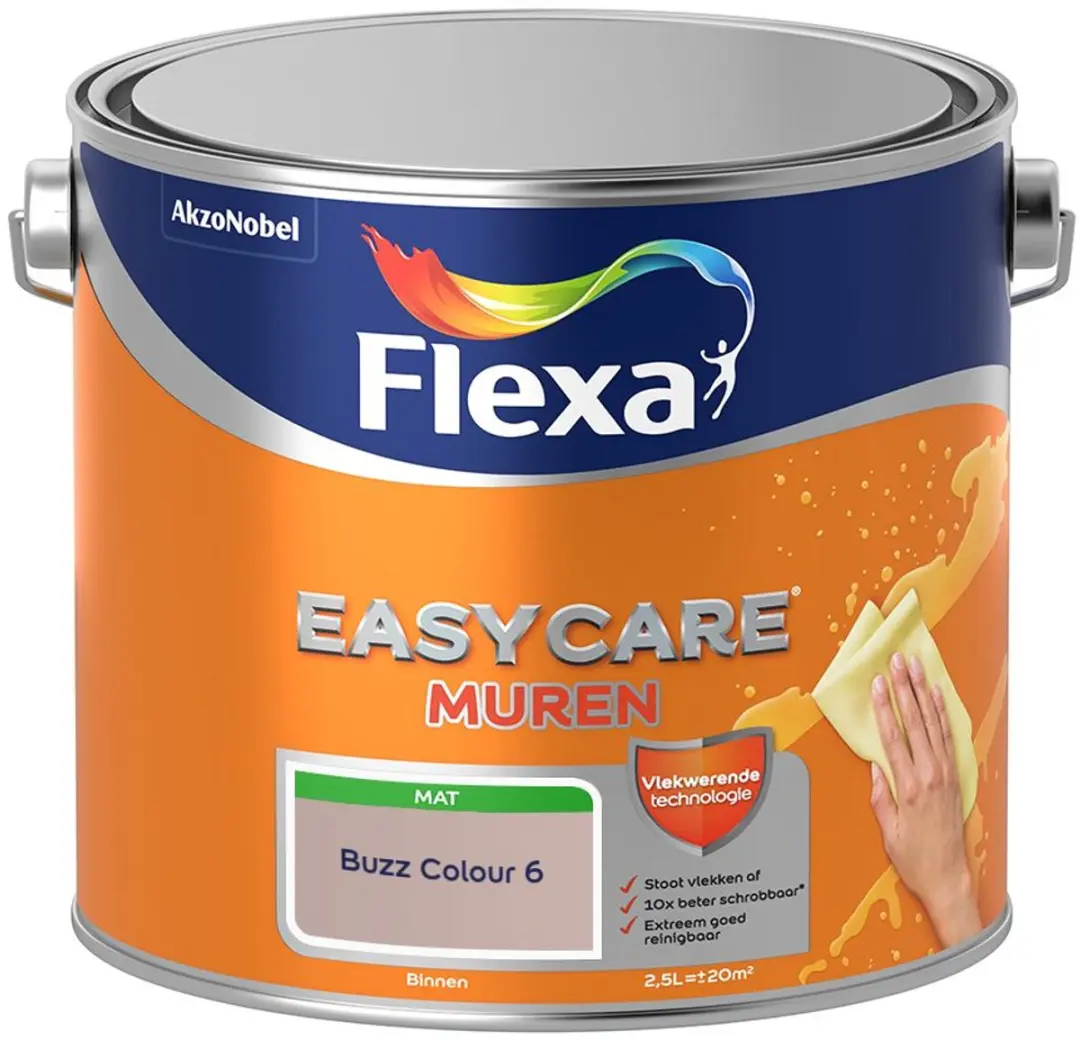 Flexa Easycare Muren Buzz Colour 6 Mengverf 2,5L