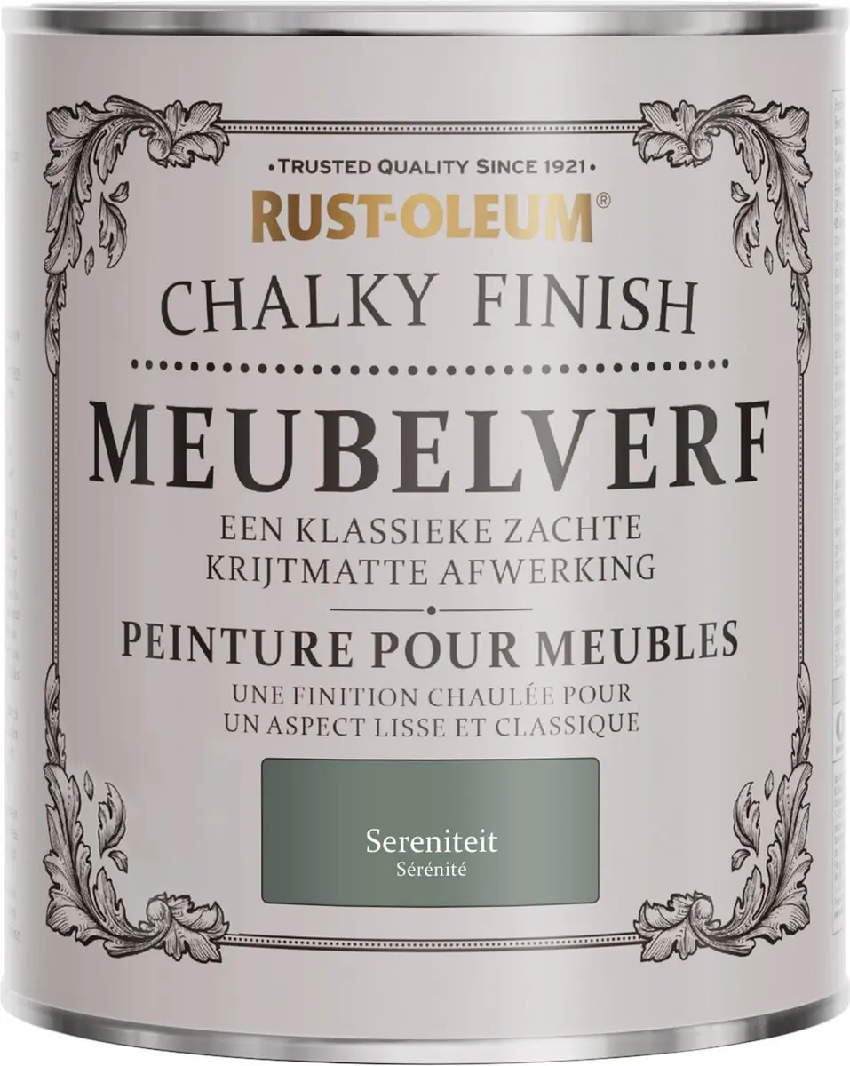 Rust-Oleum Groen Chalky Finish Meubelverf 750ml - afbeelding 6 van 6