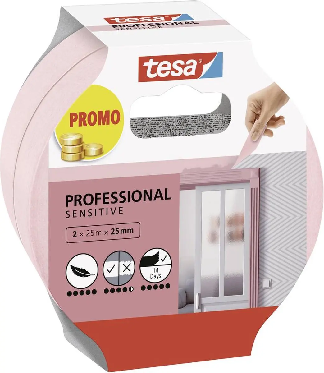 Tesa Professional Sensitive 56267-00000-01 Schilderstape Roze