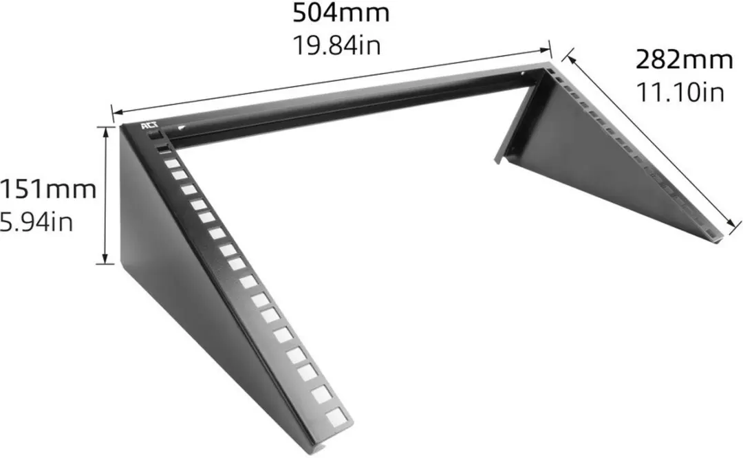 ACT Verticale Montagebeugel 19" 6HE - Zwart