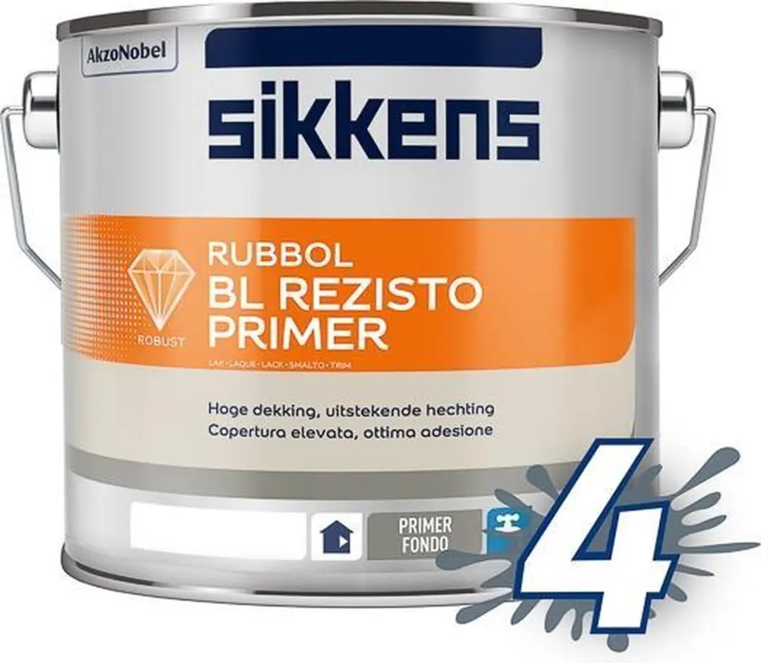 Sikkens Rubbol BL Rezisto Primer Wit - 2,5L - Grondverf Hout - Waterbasis