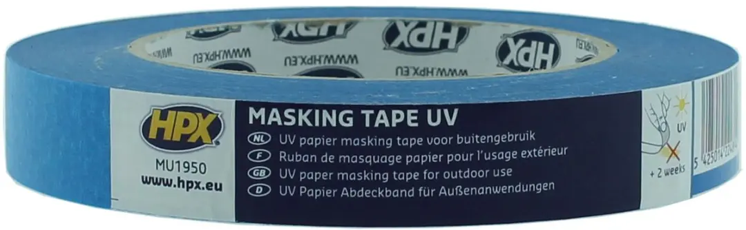 HPX Masking Tape UV Donkerblauw 19mm x 50m