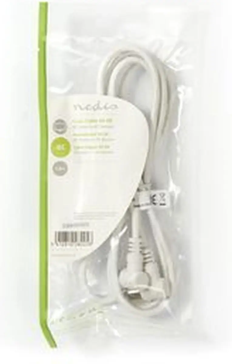 Nedis Coaxkabel CSGP40100WT15 - 1.5m - 75 Ohm - Wit