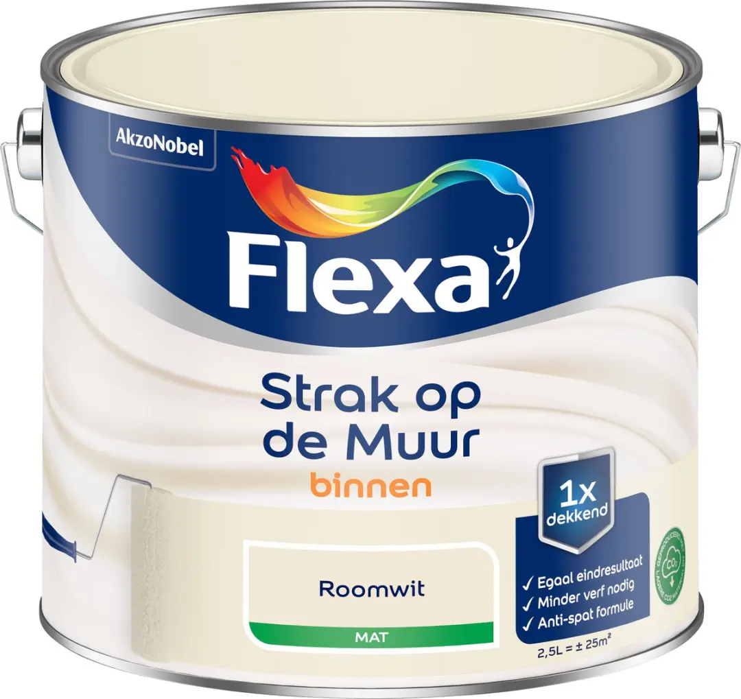 Flexa Strak Op De Muur Binnenmat Roomwit 2,5L