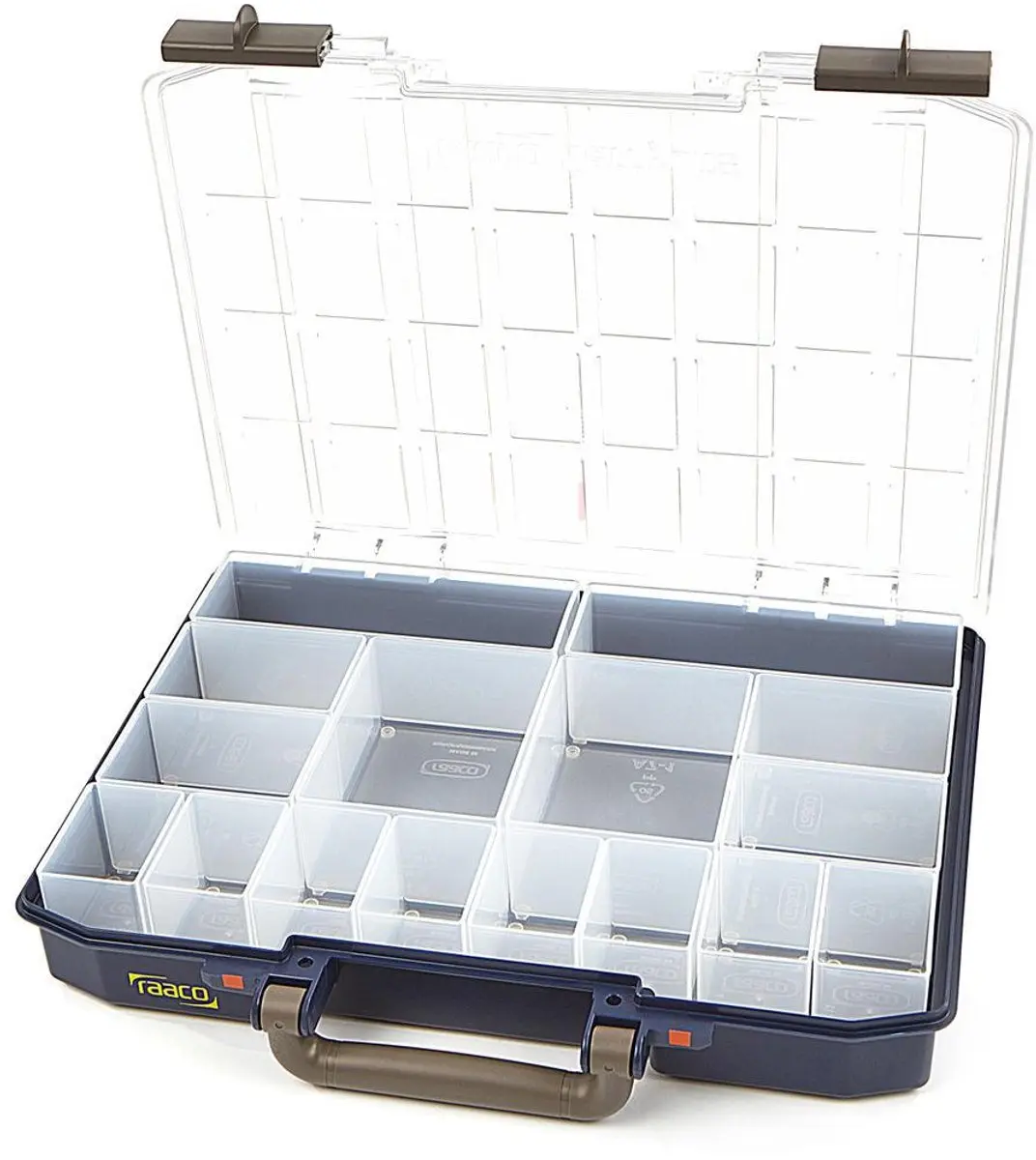 Raaco CarryLite 55 Assortimentsdoos - 16 Inzetbakjes - Donkerblauw