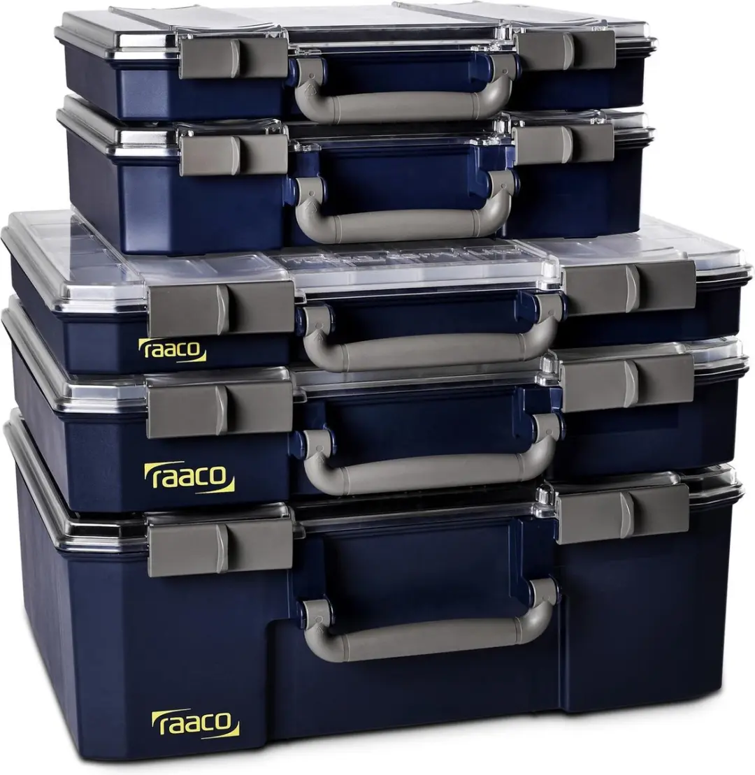 Raaco CarryLite 55 Assortimentsdoos - 16 Inzetbakjes - Donkerblauw