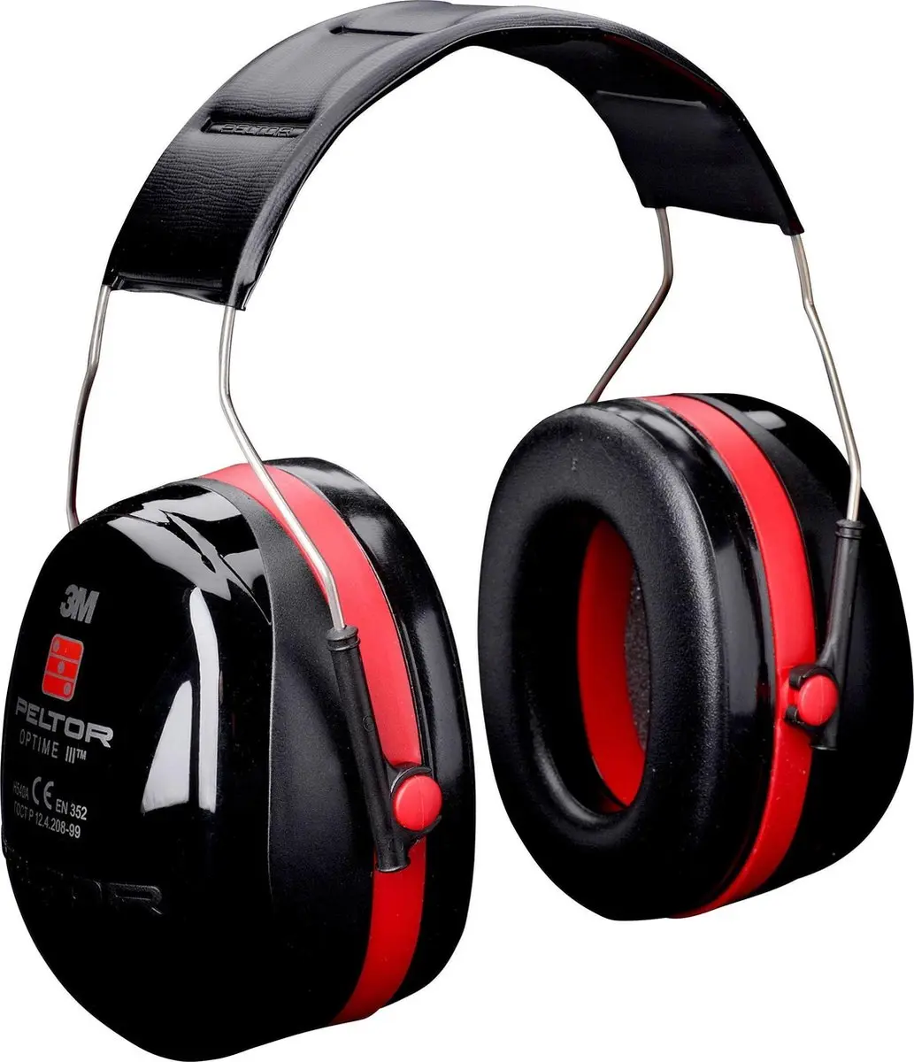 3M Peltor Optime III H540A Oorkappen - Zwart/Rood