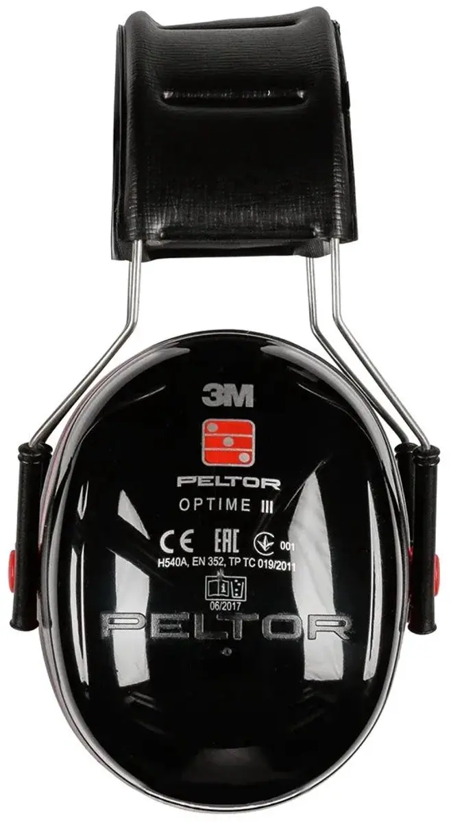 3M Peltor Optime III H540A Oorkappen - Zwart/Rood