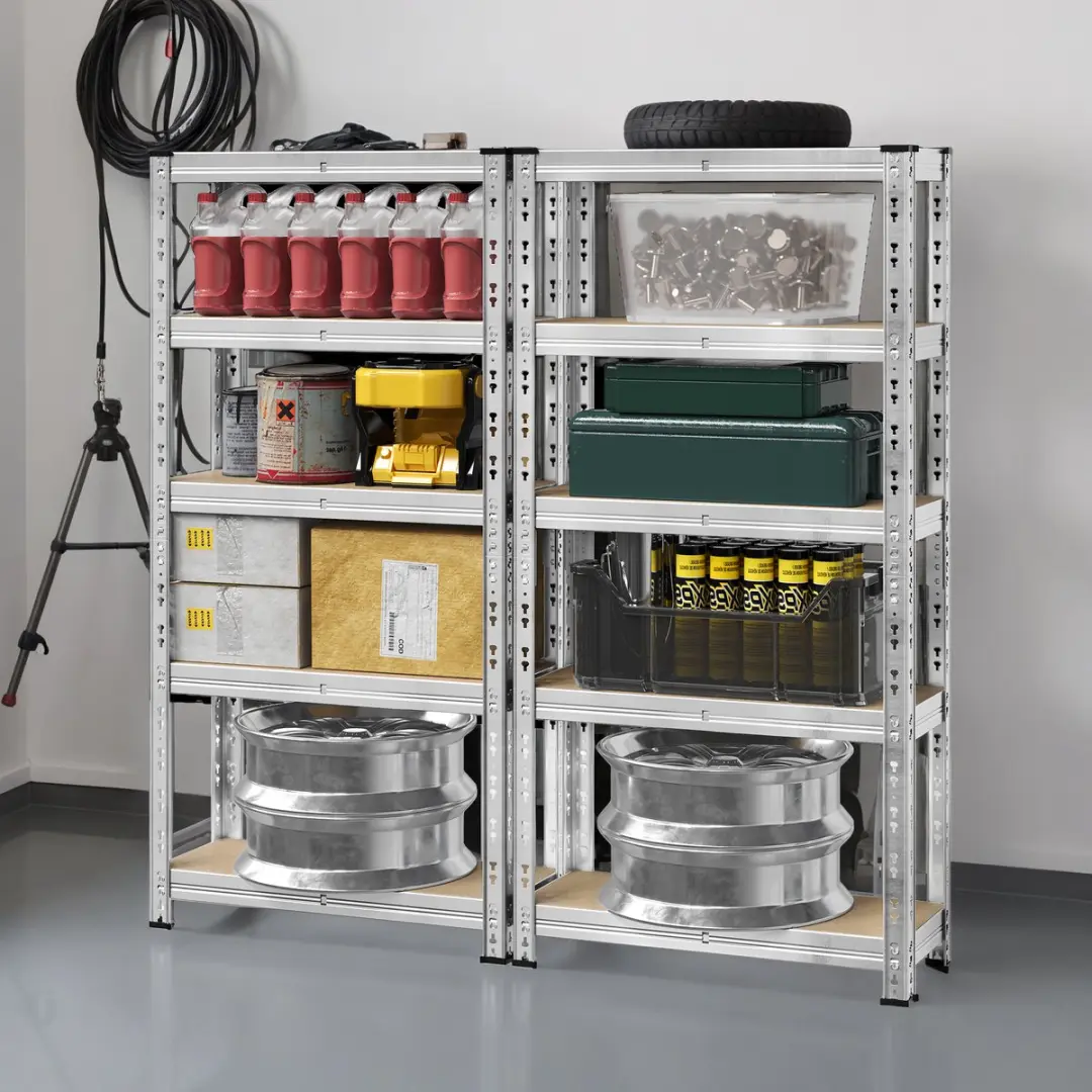 Songmics Stellingkast Opbergrek - Max 875 kg - 2 Stuks - Zilver