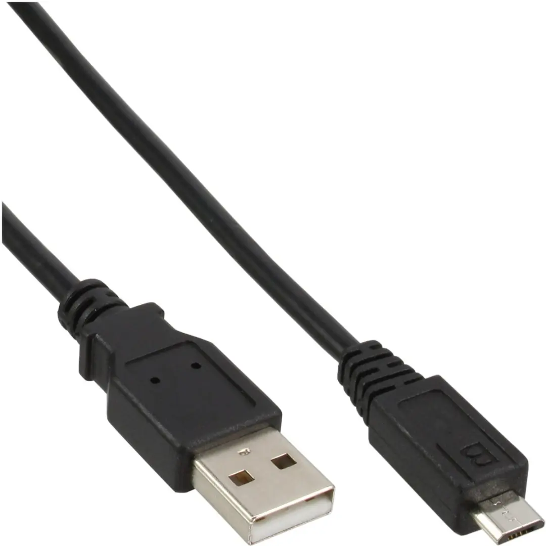 InLine Micro-USB 2.0 Kabel USB-A naar Micro-B 1,5m - Zwart