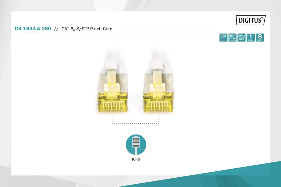 Digitus DK-1644-A-250 Netwerkkabel CAT 6A S/FTP 25m - Grijs