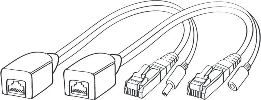 Gembird OKS Passieve PoE-adapterkit 0,15m - Wit